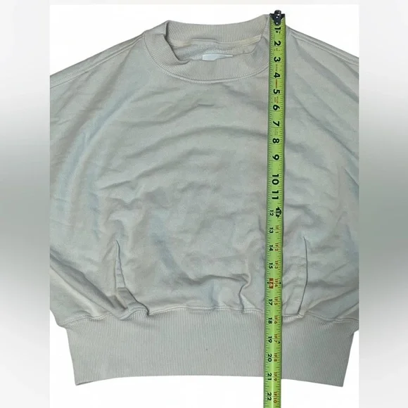 Aerie Cream Cropped Sweatshirt - Picture 4 of 5